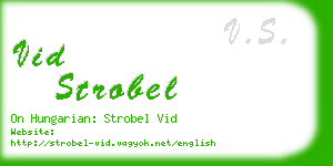 vid strobel business card